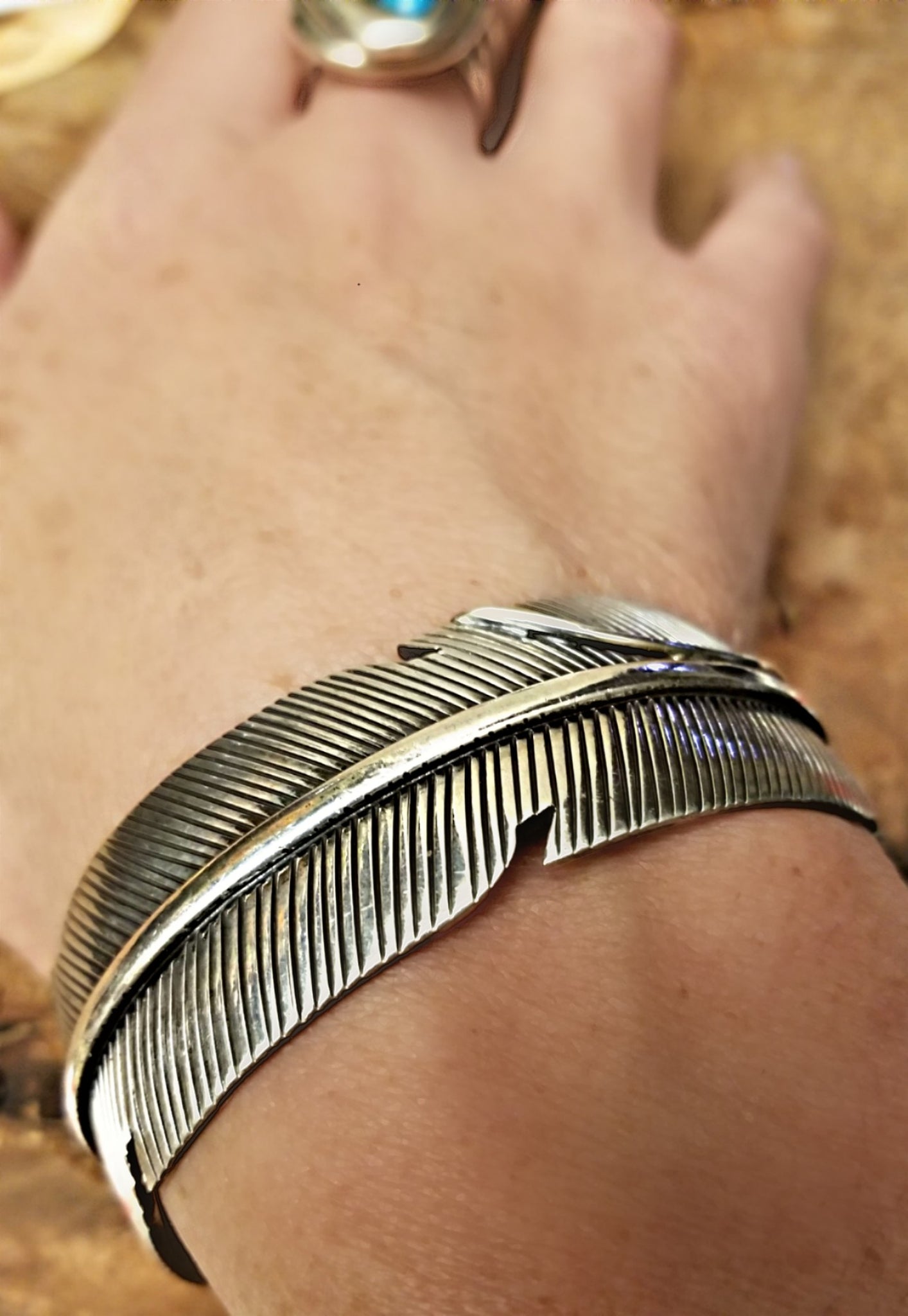 Sterling Silver Feather Beads Bracelet – Orli Jewellery